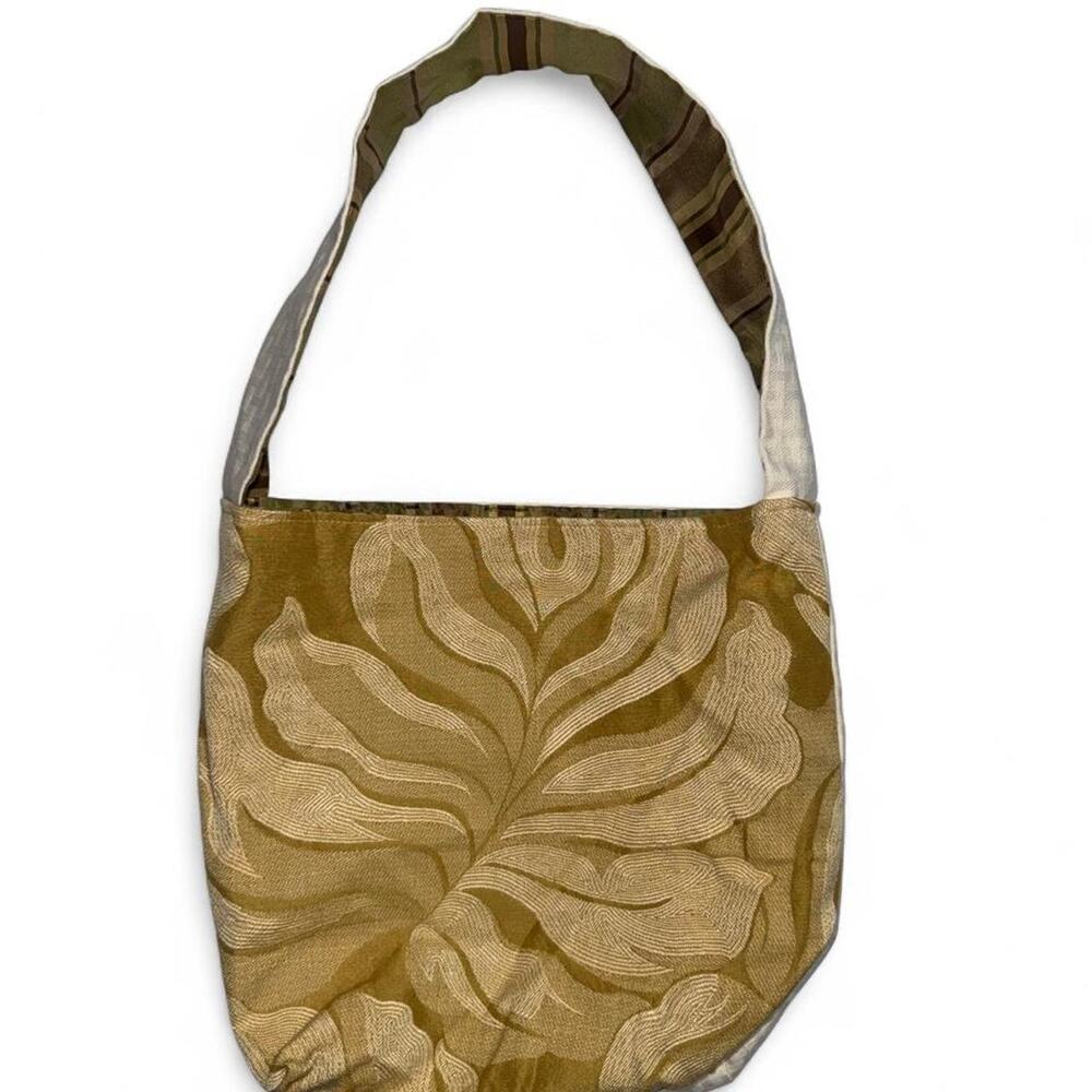Handmade reversible shoulder tote bag